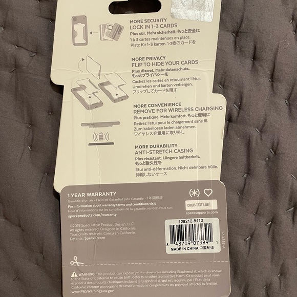 Speck Loot Lock // Card Holder that attaches to the back of any phone // NEW - Picture 2 of 5